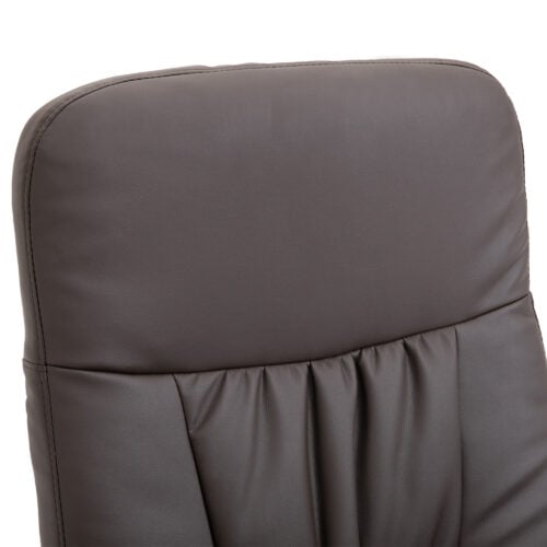 Relax Lenestol med Fotskammel i Brun Skinn – 145° helling