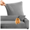 Kunstskinnstrekk til sofa universell 145-185 cm – elastisk vanntett velour, beige Kunstskinnstrekk til sofa universell 145-185 cm – elastisk vanntett velour, beige
