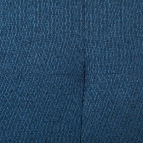 Oppbevaringsbenk med Knappesøm – 125 x 49 x 41,5 cm, Polstret Sete Blå