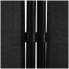 Romdeler Skjermvegg 3 Paneler – Metallramme & Sammenleggbar Design 253 x 50 x 182 cm Svart