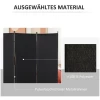 Romdeler Skjermvegg 3 Paneler – Metallramme & Sammenleggbar Design 253 x 50 x 182 cm Svart