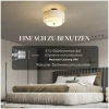Taklampe rund i naturlig lin med 2 lag Ø40 cm 3×E14