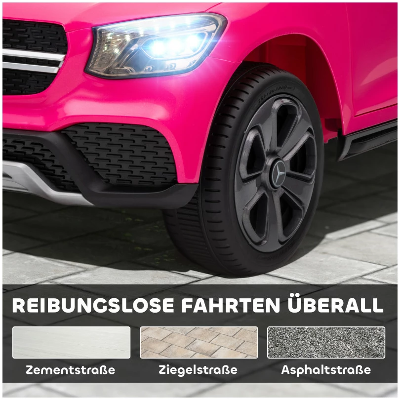 Barnebil Mercedes-Benz GLC Coupé rosa 12V lisensiert med fjernkontroll, LED-lys MP3 105×68×50 cm Barnebil Mercedes-Benz GLC Coupé rosa 12V lisensiert med fjernkontroll, LED-lys MP3 105×68×50 cm