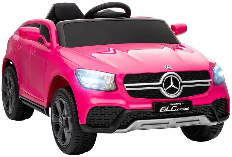 Barnebil Mercedes-Benz GLC Coupé rosa 12V lisensiert med fjernkontroll, LED-lys MP3 105×68×50 cm Barnebil Mercedes-Benz GLC Coupé rosa 12V lisensiert med fjernkontroll, LED-lys MP3 105×68×50 cm