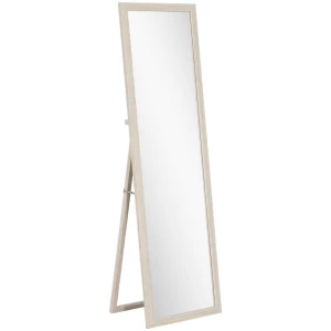 Helkroppsspeil med stativ og veggmontering i hvit design 50 x 4 x 160 cm AS Helkroppsspeil med stativ og veggmontering i hvit design 50 x 4 x 160 cm AS