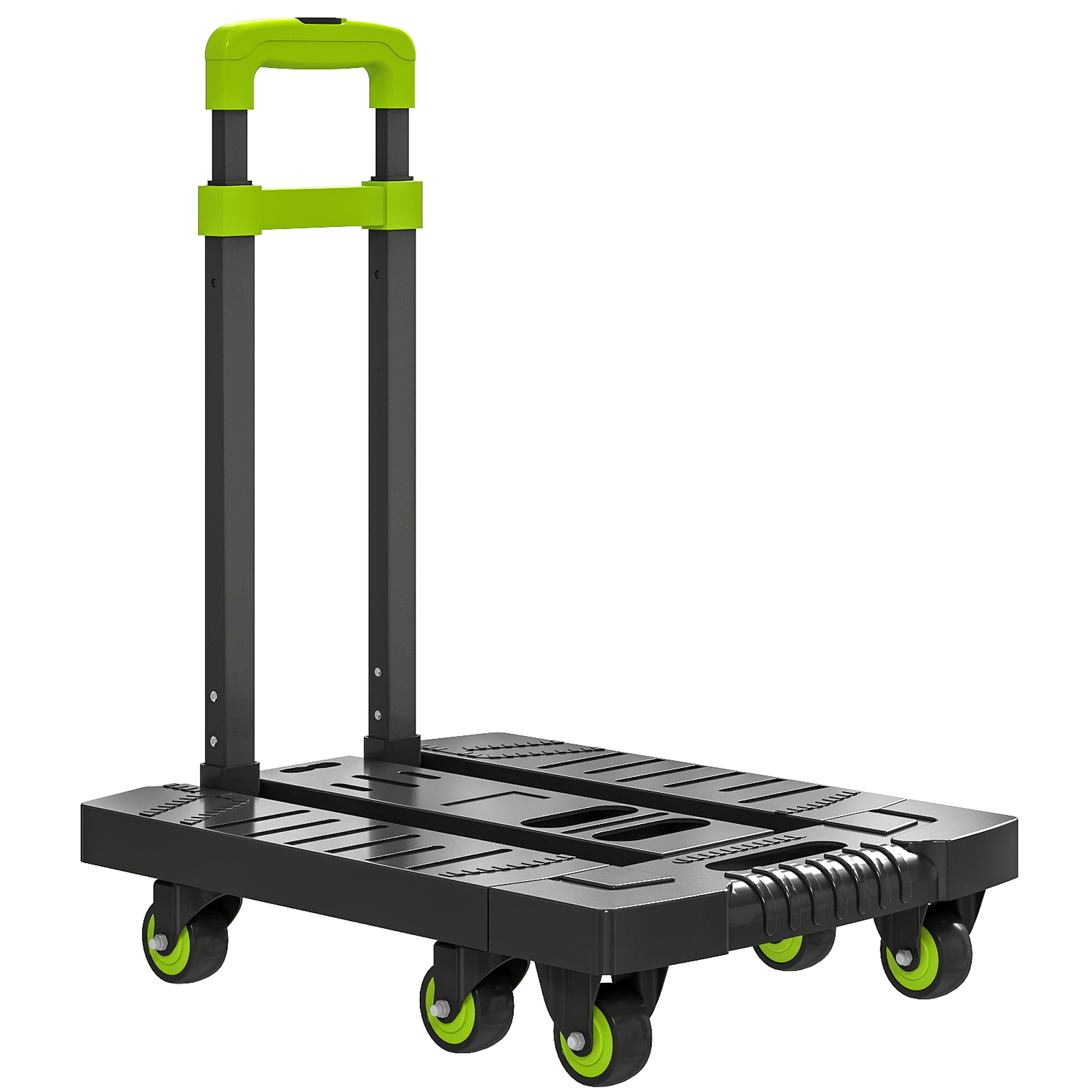 Sammenleggbar transportvogn – 200 kg belastning med justerbart håndtak og utvidbar plattform 49 × 35 × 102 cm