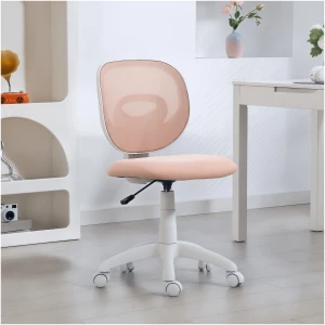 Kontorstol rosa uten armlener med meshrygg og justerbar høyde 53 x 59,5 cm AS Kontorstol rosa uten armlener med meshrygg og justerbar høyde 53 x 59,5 cm AS