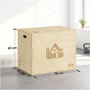 Plyoboks i naturtre 120 kg – 61 x 51 x 76 cm