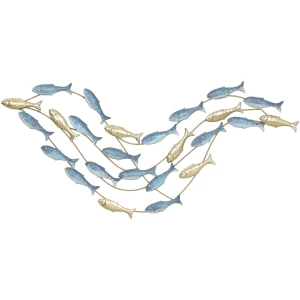 Veggkunst Fiskedesign Lyseblå Metall Rostbestandig Moderne Stil AS Veggkunst Fiskedesign Lyseblå Metall Rostbestandig Moderne Stil AS