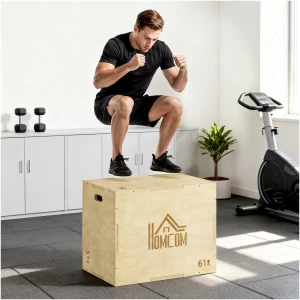 Plyoboks i naturtre 120 kg – 61 x 51 x 76 cm