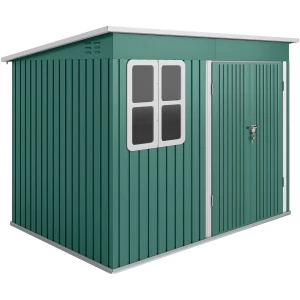 Metallredskapsbod Grønn 260 x 177 x 190 cm Metall Metallredskapsbod Grønn 260 x 177 x 190 cm Metall