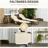 Sammenleggbar Solseng Med Soltak Beige 2-pakning