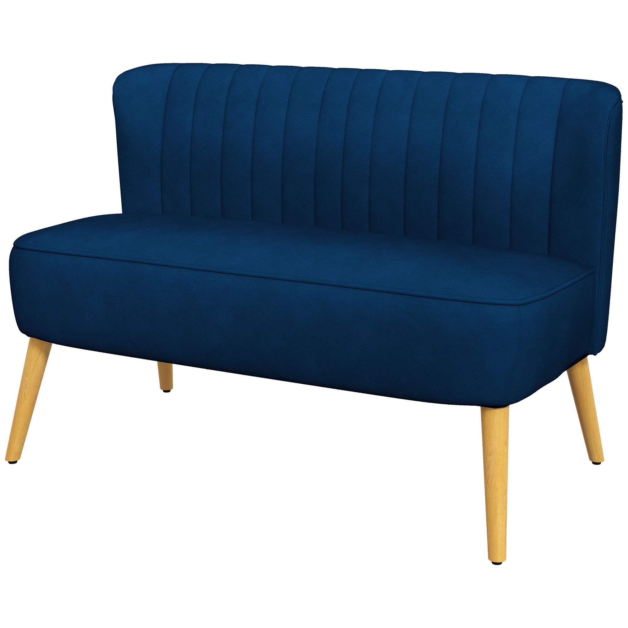 Retro 2-Seters Sofa Blå 117 x 56,5 x 77 cm Treben