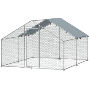 Stort Hønsehus Sølv 300 x 340 x 190 cm Metall Stort Hønsehus Sølv 300 x 340 x 190 cm Metall