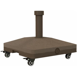 Fyllbar Parasollfot Brun Med Hjul 20 kg Plast Fyllbar Parasollfot Brun Med Hjul 20 kg Plast