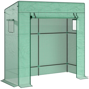 Tomatdrivhus Grønn 196 x 77 x 197 cm Plastfolie Tomatdrivhus Grønn 196 x 77 x 197 cm Plastfolie