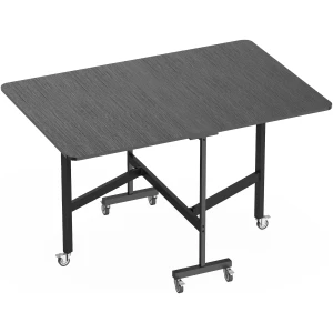 Sammenleggbart Spisebord Svart 120 X 80 X 73 Cm Med Hjul Sammenleggbart Spisebord Svart 120 X 80 X 73 Cm Med Hjul