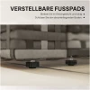 Fleksibel 2-Seters Sofa / 2 Lenestoler Rotting Med Puter Sidebord Grå