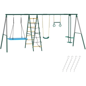 5-i-1 Lekestativ Blå 440 x 175 x 203 cm Metall 5-i-1 Lekestativ Blå 440 x 175 x 203 cm Metall