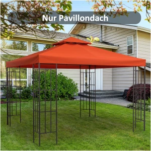 Ersatzdach Til Paviljong Rød 3 x 3 m Polyester Vannavvisende Ersatzdach Til Paviljong Rød 3 x 3 m Polyester Vannavvisende
