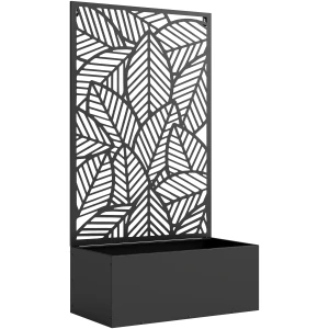 Høybed Med Rankgitter Svart Metall For Klatreplanter Høybed Med Rankgitter Svart Metall For Klatreplanter