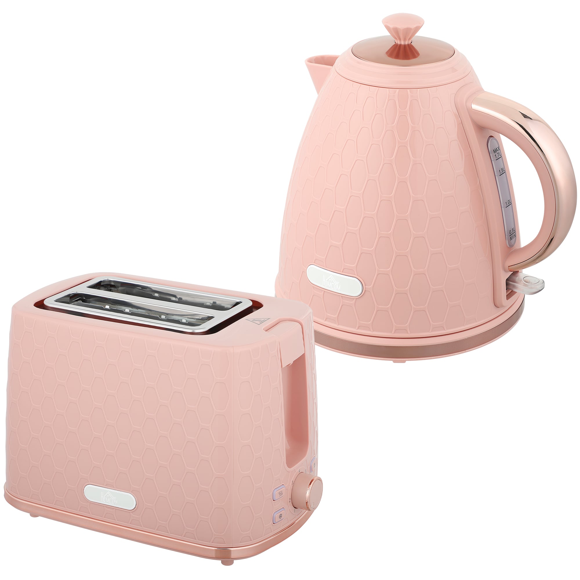 Vannkoker Og Brødristersett Rosa 1,7 l 2200 W 2 Skiver