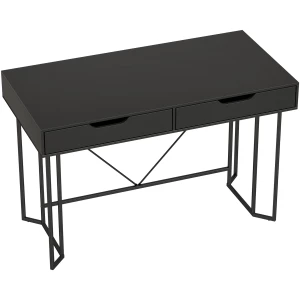 Skrivebord Svart 120 x 60 x 77 cm Med 2 Skuffer Skrivebord Svart 120 x 60 x 77 cm Med 2 Skuffer