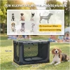 Sammenleggbar Hundetransportbur Armégrønn Med Vaskbar Pute Oxford-Stoff 20 kg