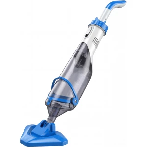 Kabelløs Bassengstøvsuger Blå Med Justerbart Skaft Og Børste Kabelløs Bassengstøvsuger Blå Med Justerbart Skaft Og Børste