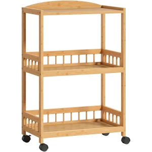 Kjøkkenvogn Natur 3 Hyller Tre På Hjul Kjøkkenvogn Natur 3 Hyller Tre På Hjul