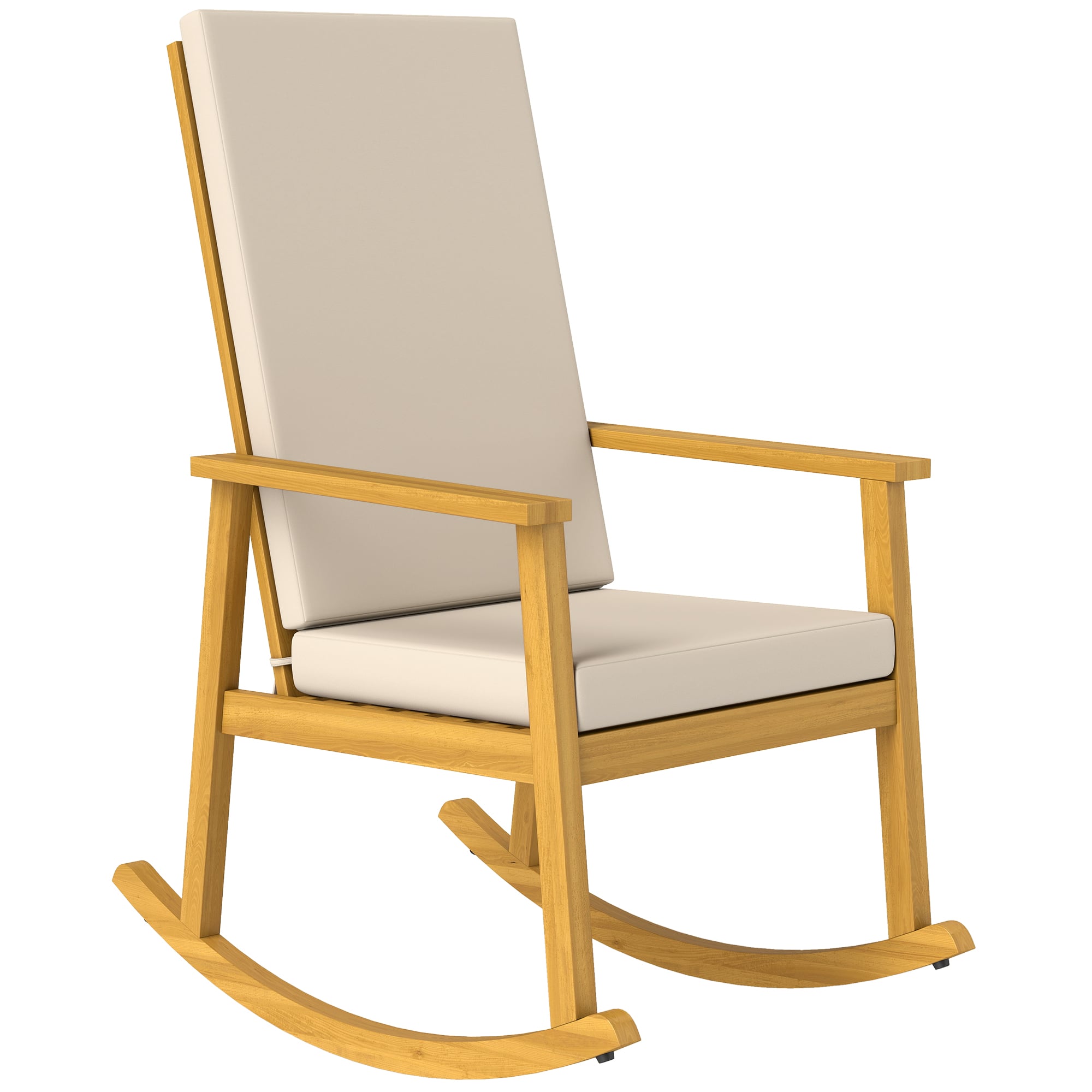 Gyngestol Beige 60 x 89 x 107 cm Akasietre Med Pute