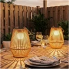 Hengende Solarlamper 2-pakning Brun Rattan IP44