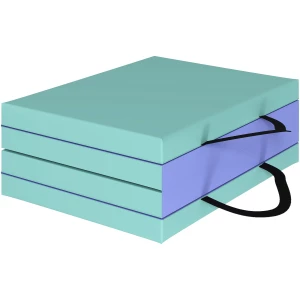 Sammenleggbar Treningsmatte Grønn Lilla 180 x 60 x 5 cm Syntetisk Trekk Sammenleggbar Treningsmatte Grønn Lilla 180 x 60 x 5 cm Syntetisk Trekk