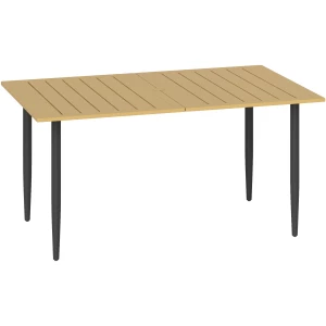 Hagebord Brun 150 x 90 cm Stål Med Parasollhull Hagebord Brun 150 x 90 cm Stål Med Parasollhull