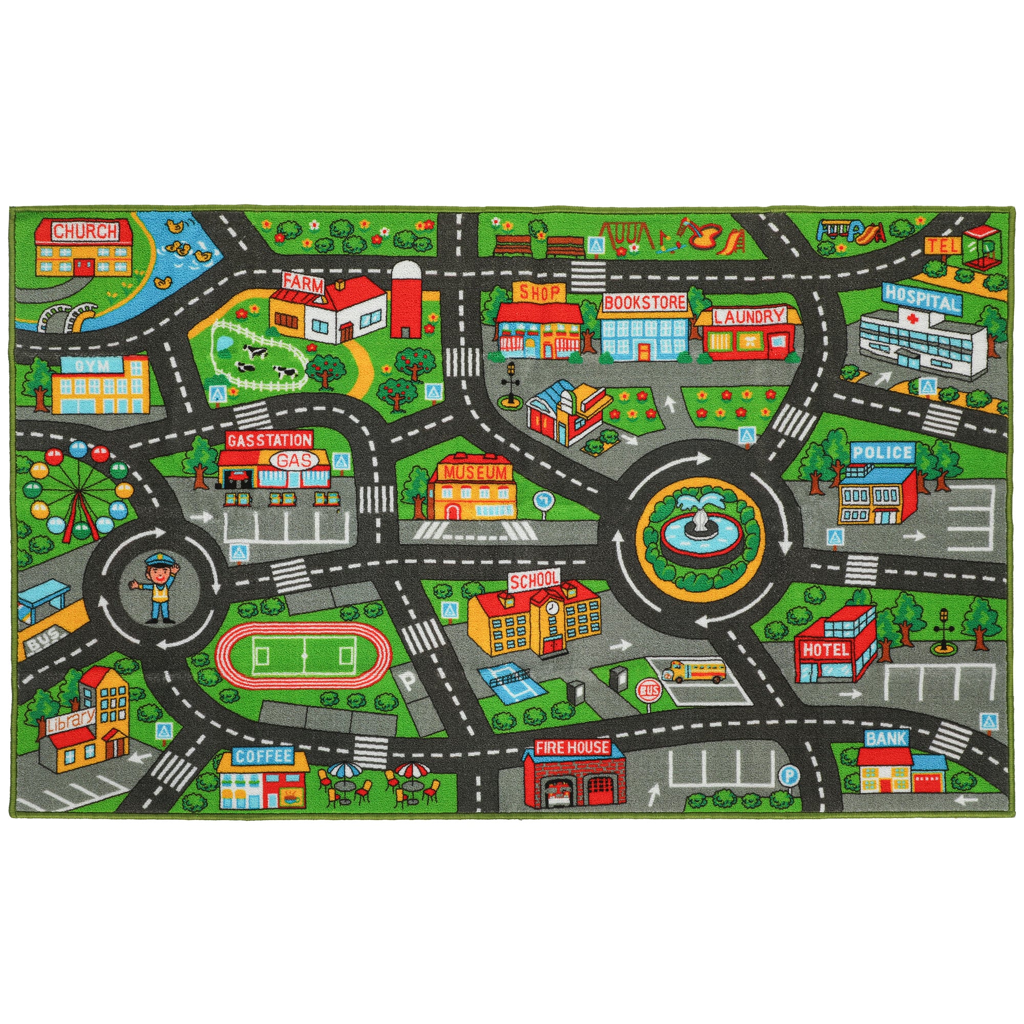 Babymatte Grå 160 X 100 X 0,5 Cm Sklisikker Bymotiv