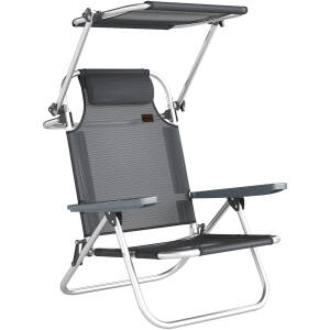 Sammenleggbar Solseng Mørkegrå 62 x 68 x 79 cm Metall  