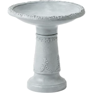 Dekorativt fuglebad med steinimitasjon – 51 cm frittstående fuglebad og fuglemater for hagen Dekorativt fuglebad med steinimitasjon – 51 cm frittstående fuglebad og fuglemater for hagen
