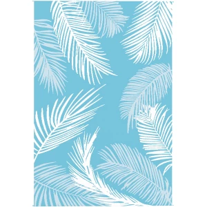 Vendbart Utendørsteppe Lyseblå Hvit 274 x 182 cm Plast Vendbart Utendørsteppe Lyseblå Hvit 274 x 182 cm Plast