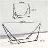 Justerbart Sammenleggbart Hengekøyestativ Svart 290 x 78 x 100 cm Metall