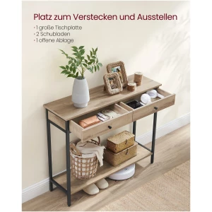 Konsollbord med skuffer i industriell stil – smart oppbevaring til gangen Konsollbord med skuffer i industriell stil – smart oppbevaring til gangen