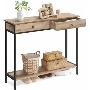 Konsollbord med skuffer i industriell stil – smart oppbevaring til gangen Konsollbord med skuffer i industriell stil – smart oppbevaring til gangen