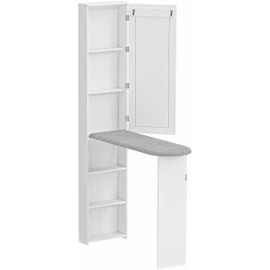 Sammenleggbart Strykebrettskap Med Speil Hvit 106 x 35 x 174 cm Tre Sammenleggbart Strykebrettskap Med Speil Hvit 106 x 35 x 174 cm Tre