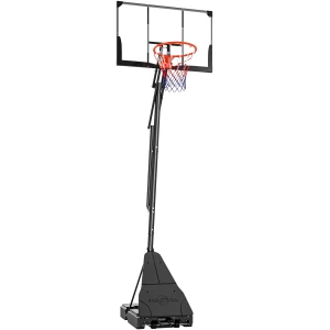 Mobil Basketballkurv Svart Høydejusterbar 2,45–3,05 m Bruddsikkert Bakbrett Mobil Basketballkurv Svart Høydejusterbar 2,45–3,05 m Bruddsikkert Bakbrett