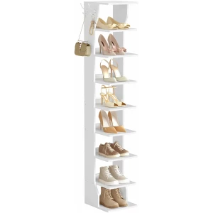 Smal skohylle 9 nivåer – smart oppbevaring for små rom Smal skohylle 9 nivåer – smart oppbevaring for små rom