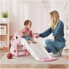 3-i-1 Barnerutsjebane Rosa Giraff Med Basketballkurv Og Ball