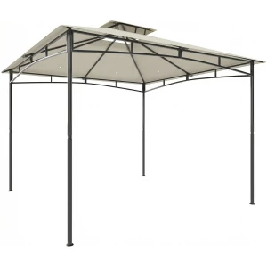 Hagepaviljong Kremhvit 3 x 3 m Vannavvisende Stabil Vinterbestandig Hagepaviljong Kremhvit 3 x 3 m Vannavvisende Stabil Vinterbestandig