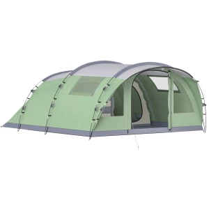 Familietelt For 5 Personer Grønn Med Fortelt 3000 mm Vannsøyle Familietelt For 5 Personer Grønn Med Fortelt 3000 mm Vannsøyle