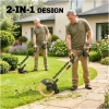 Batteridrevet Gresstrimmer 2-i-1 Sølv 30 cm Klippebredde