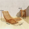 Sammenleggbar Solseng Naturtre 60 X 156 X 77 Cm Akasietre
