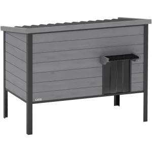 Værbestandig Kattehus Grå 85 x 55 x 70 cm Tre Værbestandig Kattehus Grå 85 x 55 x 70 cm Tre